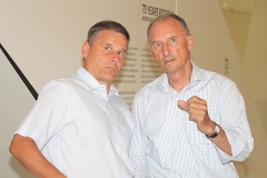 IMG_1231_Porsches Renn- und PR-Urgestein Manfred Jantke (rechts) und sein Gast Chris Vogler